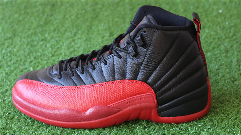 Air Jordan 12 Black Varsity Red Flu Game